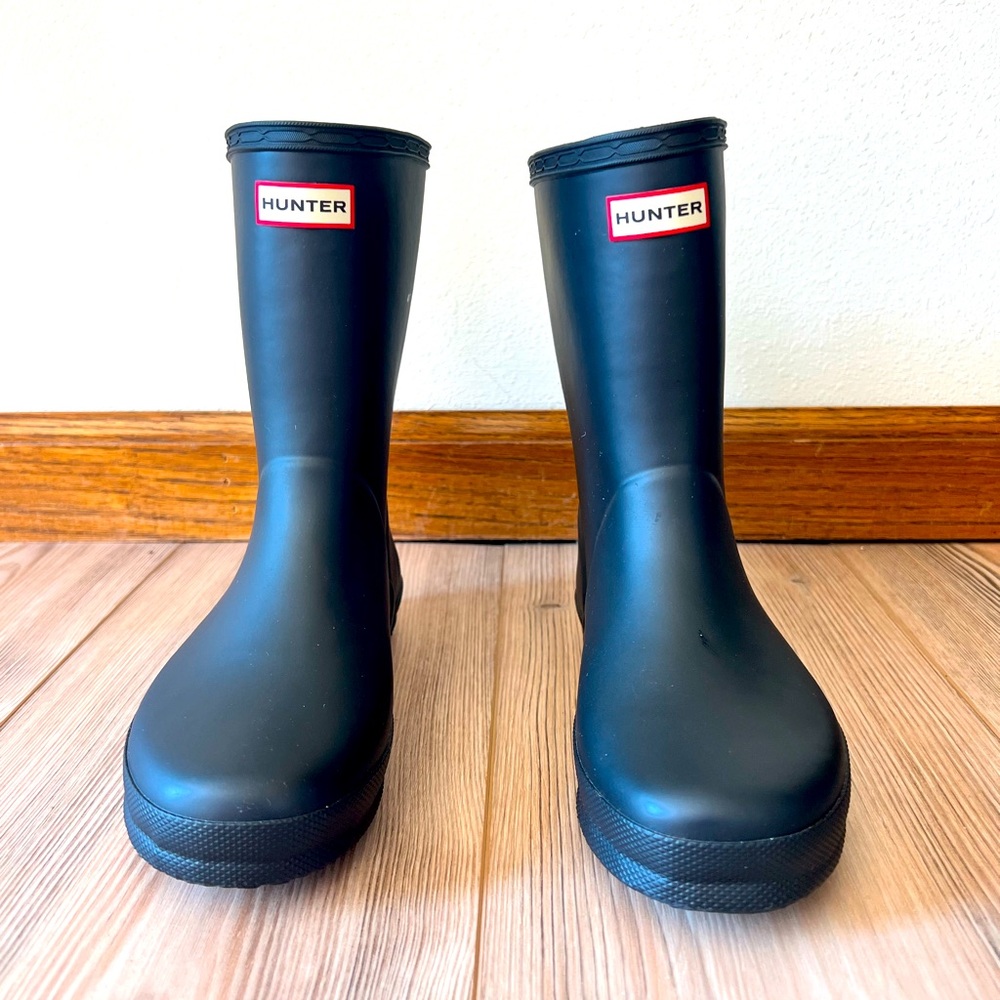 Kids Hunter Black Boots